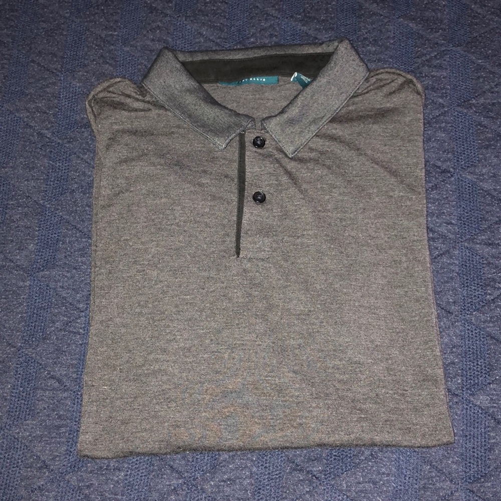 Perry Ellis Men’s Polo short sleeve shirt-Grey